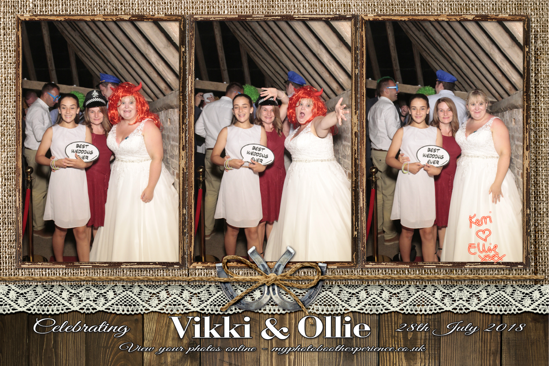 Vikki & Ollie's Wedding | View more photos from the event at gallery.myphotoboothexperience.co.uk/u/MyPhotoBoothExperienceLtd/Vikki-Ollies-Wedding